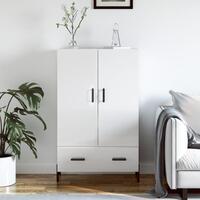 Skab 69,5x31x115 cm konstrueret træ hvid højglans
