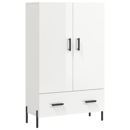 Skab 69,5x31x115 cm konstrueret træ hvid højglans