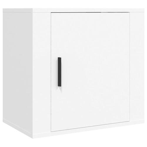 Væghængt sengebord 50x30x47 cm hvid