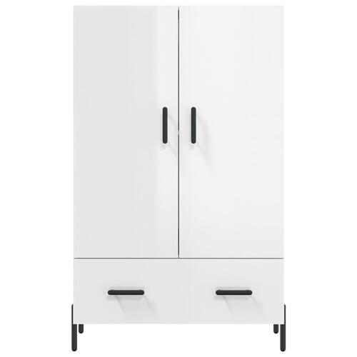 Skab 69,5x31x115 cm konstrueret træ hvid højglans