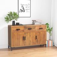 Skænk 110x35x70 cm massivt fyrretræ brun