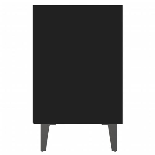 Sengebord med metalben 40x30x50 cm sort