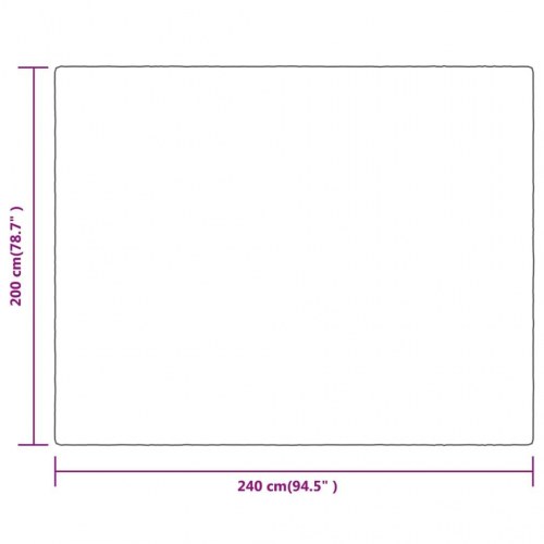 Tæppe 200x240 cm polyester sort