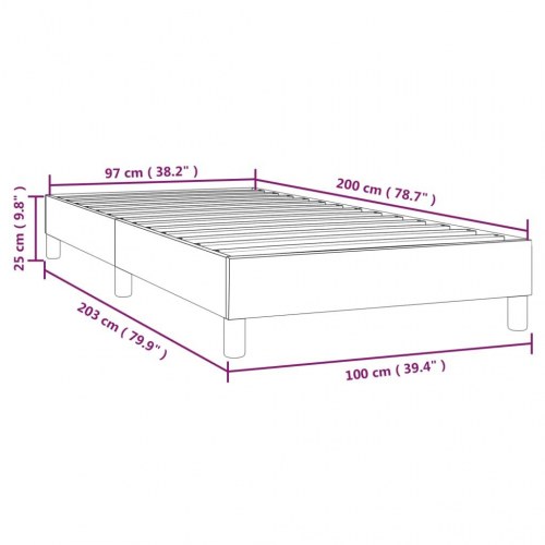 Boxspring sengeramme i fløjl - sort 100×200 cm