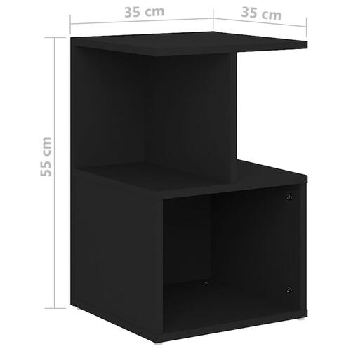 Sengeskab 35x35x55 cm spånplade sort