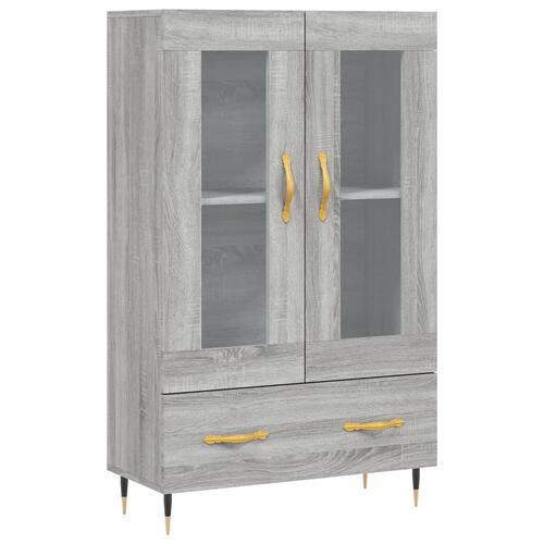 Skab 69,5x31x115 cm konstrueret træ grå sonoma-eg