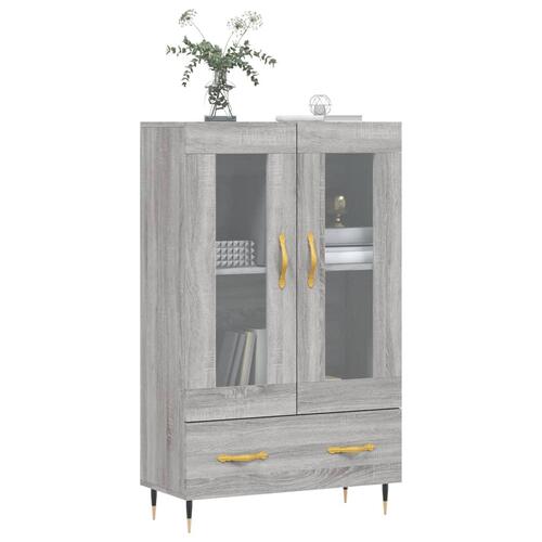 Skab 69,5x31x115 cm konstrueret træ grå sonoma-eg