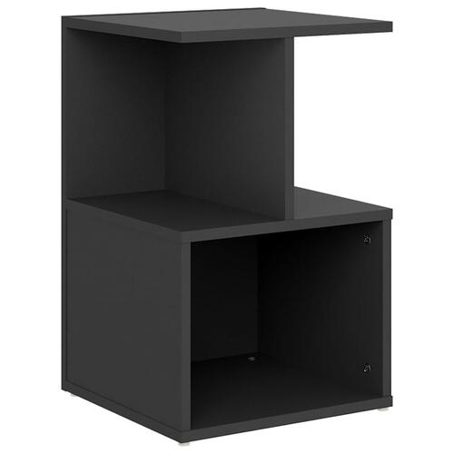 Sengebord 35x35x55 cm spånplade grå