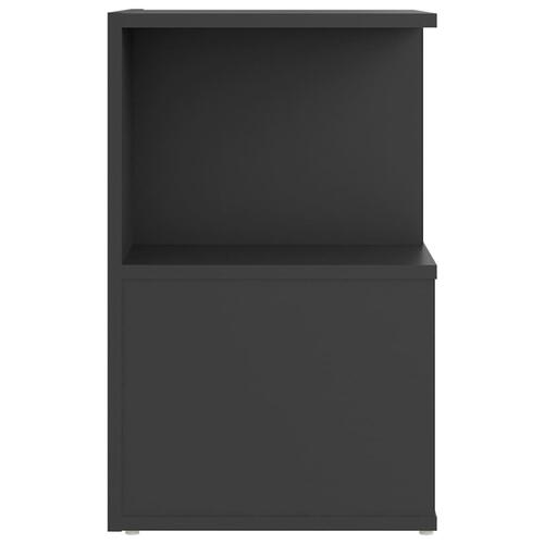 Sengebord 35x35x55 cm spånplade grå