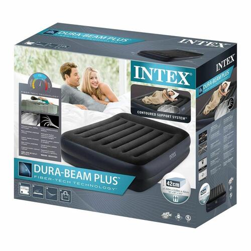Oppustelig madras Intex Beam Basic Queen 152 x 42 x 203 cm