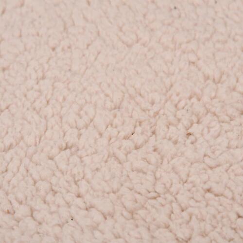 Ergonomisk hundeseng 90x64 cm hør-look fleece sort