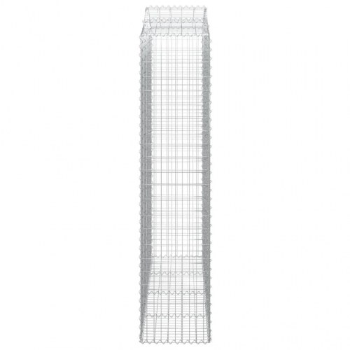 Buede gabionkurve - 4 stk. 200×50×220/240 cm i galvaniseret jern