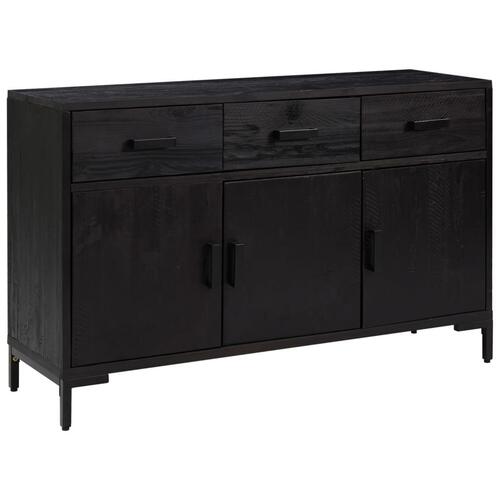 Skænk 110x35x70 cm massivt fyrretræ sort