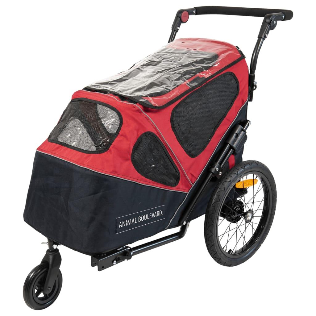 Animal Boulevard 2-i-1 cykeltrailer til kæledyr M 123x57x77 cm