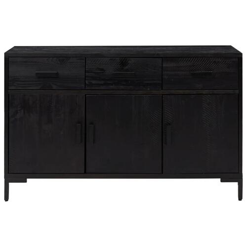 Skænk 110x35x70 cm massivt fyrretræ sort