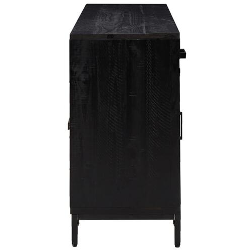 Skænk 110x35x70 cm massivt fyrretræ sort