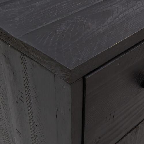 Skænk 110x35x70 cm massivt fyrretræ sort
