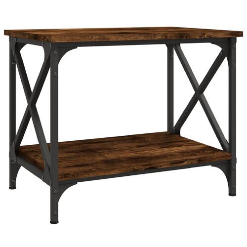 Sidebord 55x38x45 cm konstrueret træ røget egetræsfarve