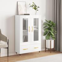 Skab 69,5x31x115 cm konstrueret træ hvid højglans