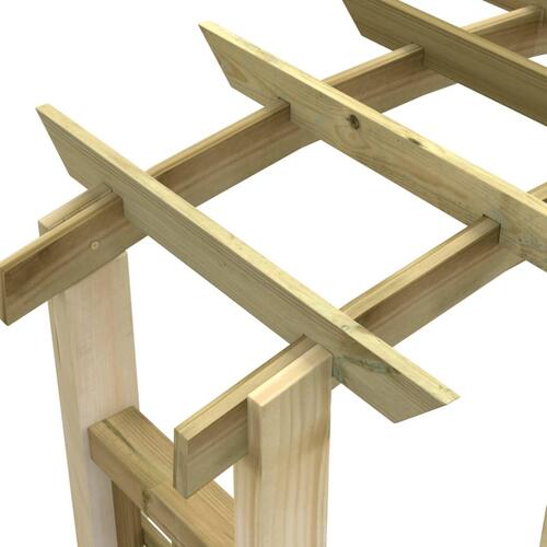 Havebue med espalier 110x60x220 cm imprægneret massivt fyrretræ