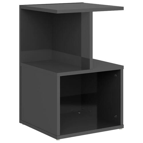 Sengeskab 35x35x55 cm spånplade grå højglans
