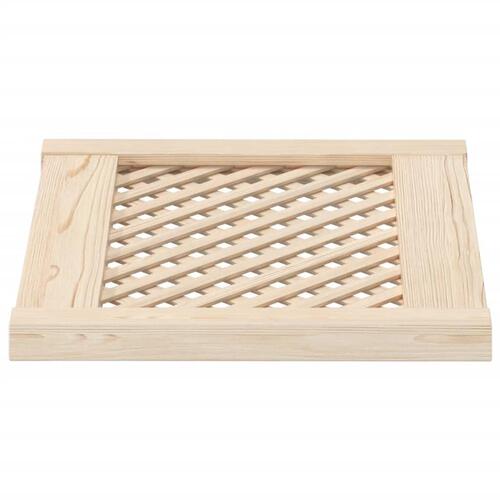 Skabslåger 2 stk. 49,5x39,5 cm gitterdesign massivt fyrretræ