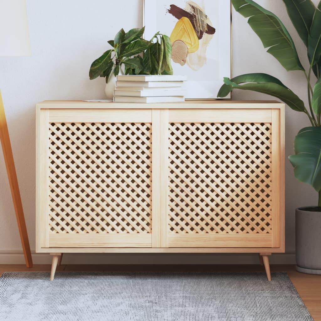 Skabslåger 2 stk. 59,5 × 69 cm - gitterdesign i massivt fyrretræ billede