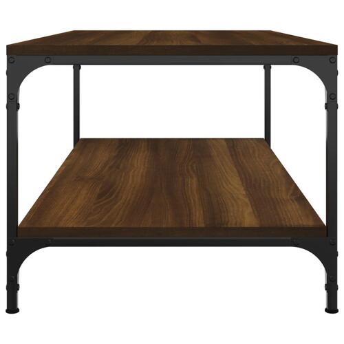Sofabord 80x50x40 cm konstrueret træ brun egetræsfarve