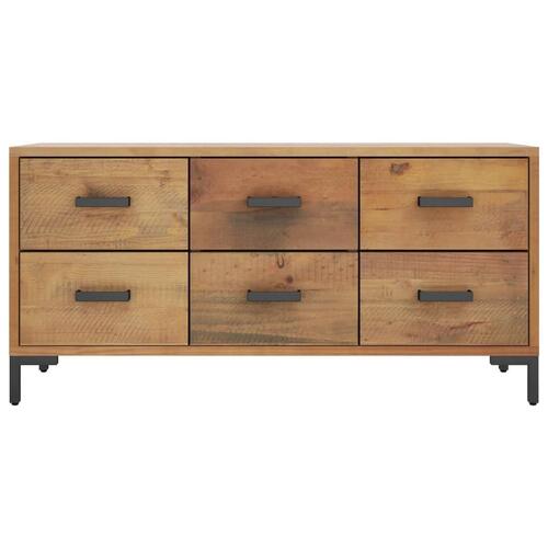 Opbevaringsbænk 110x30x45 cm massivt fyrretræ brun
