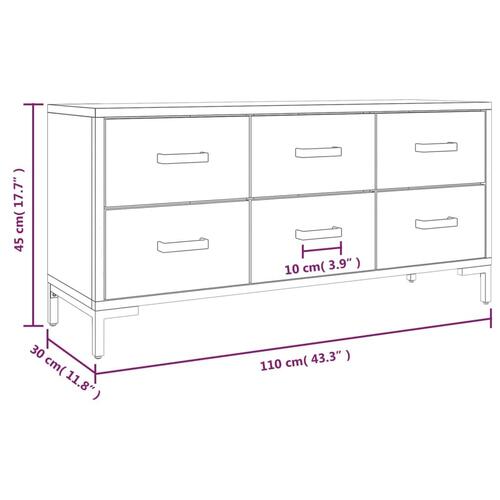 Opbevaringsbænk 110x30x45 cm massivt fyrretræ brun