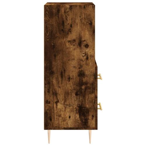 Skænk 34,5x34x90 cm konstrueret træ røget egetræsfarve