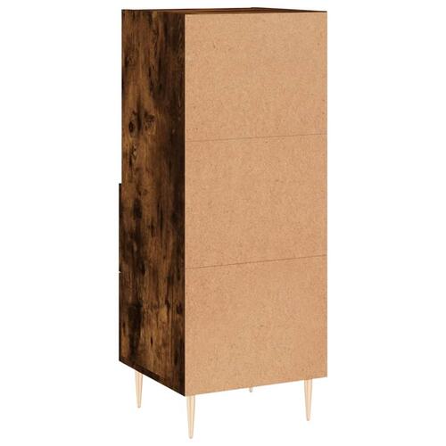Skænk 34,5x34x90 cm konstrueret træ røget egetræsfarve