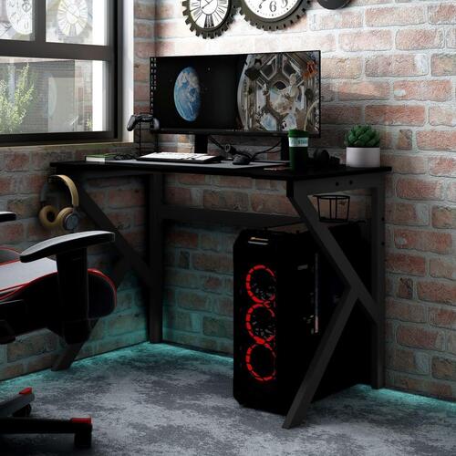 Gamerbord med K-formede ben 90x60x75 cm sort
