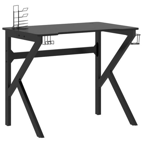 Gamerbord med K-formede ben 90x60x75 cm sort