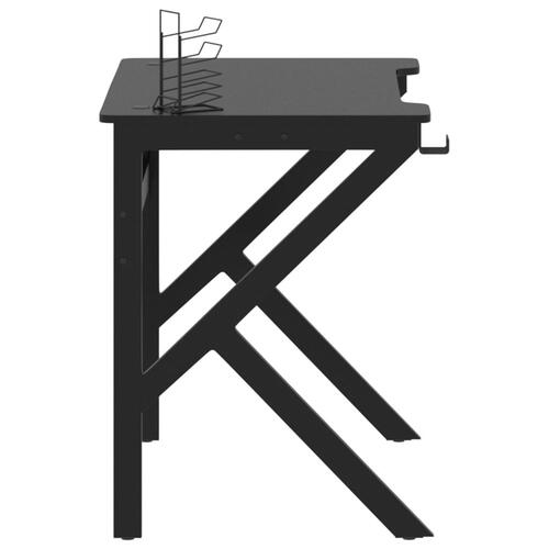 Gamerbord med K-formede ben 90x60x75 cm sort