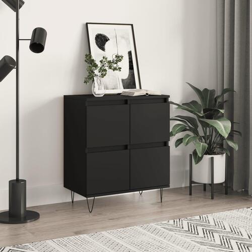 Skænk 60x35x70 cm konstrueret træ sort