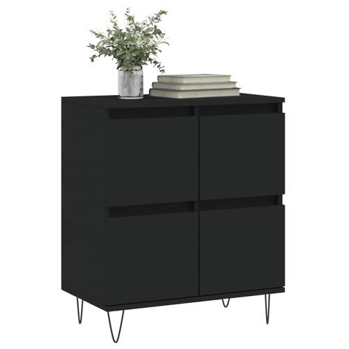 Skænk 60x35x70 cm konstrueret træ sort