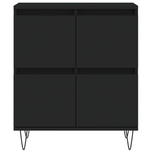 Skænk 60x35x70 cm konstrueret træ sort