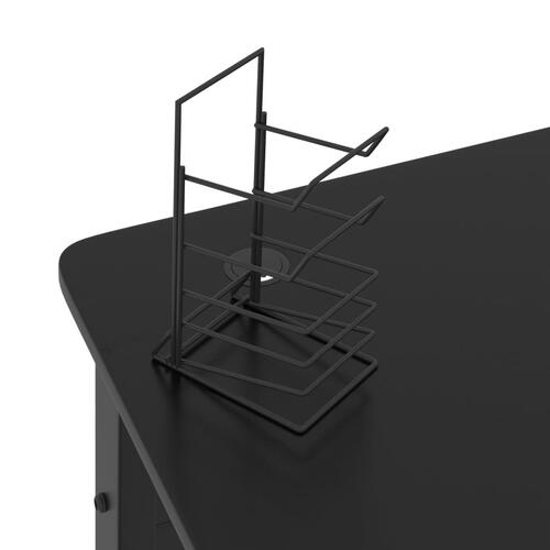 Gamerbord med K-formede ben 90x60x75 cm sort