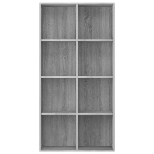 Bogreol/skænk 66x30x130 cm konstrueret træ grå sonoma-eg