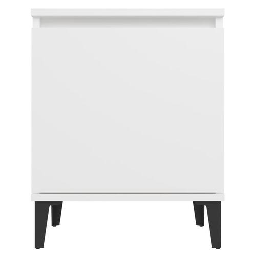 Sengeskab med metalben 40x30x50 cm hvid