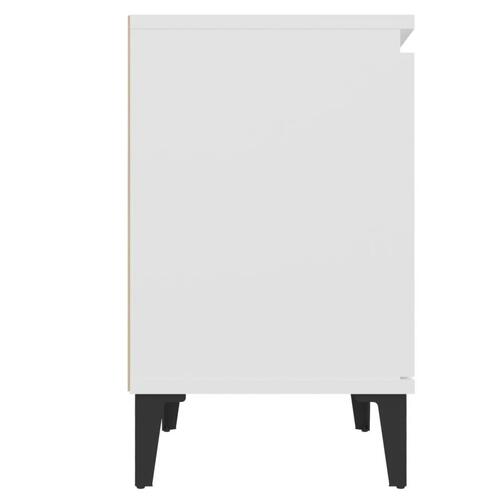 Sengeskab med metalben 40x30x50 cm hvid