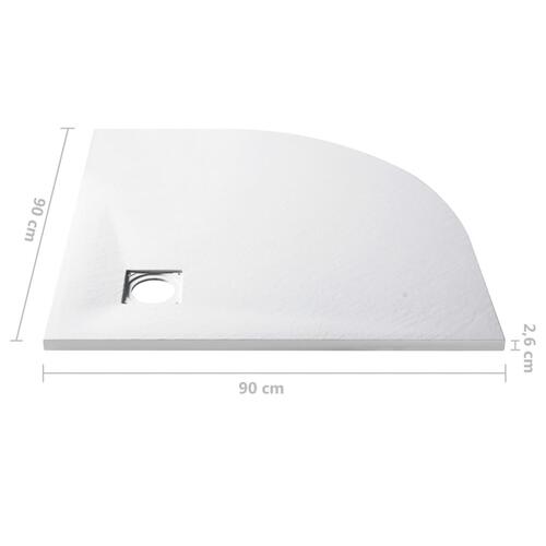 Brusebakke SMC 90x90 cm hvid