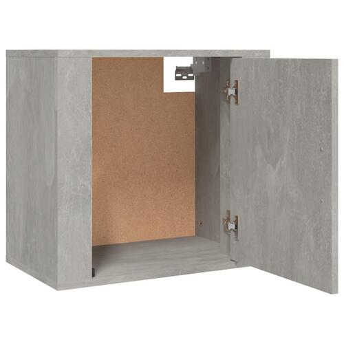 Væghængt sengebord 50x30x47 cm betongrå