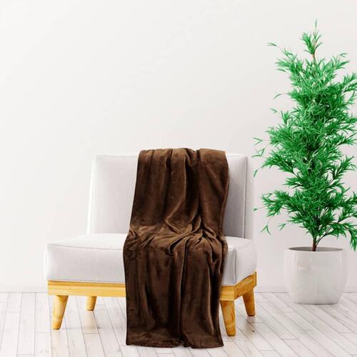 Tæppe 150x200 cm polyester chokoladebrun