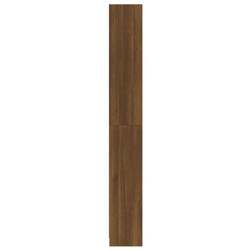 Bogreol m. 5 hylder 80x24x175 cm konstrueret træ brunt egetræ