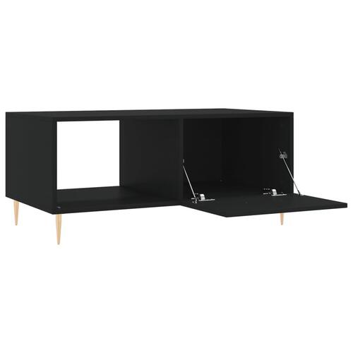 Sofabord 90x50x40 cm konstrueret træ sort