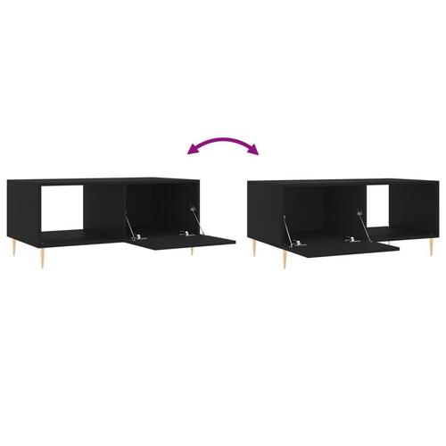 Sofabord 90x50x40 cm konstrueret træ sort