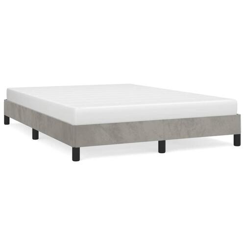 Sengeramme uden madras Lysegrå 140x190 cm Fløjl