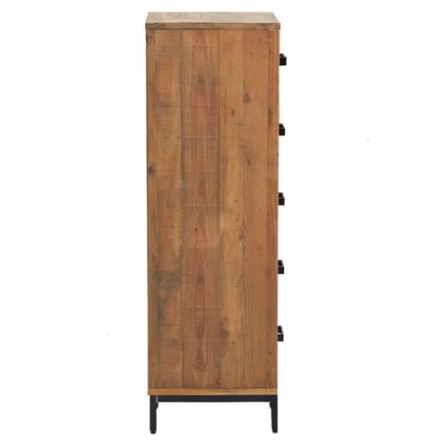 Kommode 42x35x110 cm massivt fyrretræ